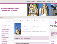 Tablet Screenshot of johanneskirche-rutesheim.de